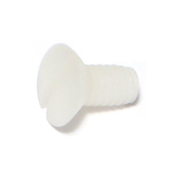 Midwest Fastener 1/4"-20 x 1/2 in Slotted Oval Machine Screw, Plain Nylon, 10 PK 77134 - main